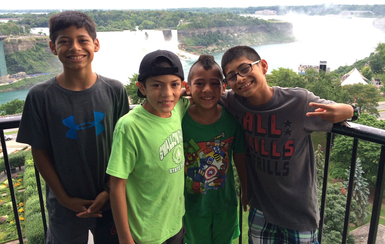 B, E, H, and J on the Balcony at the Sheraton Fallsview Restaurant