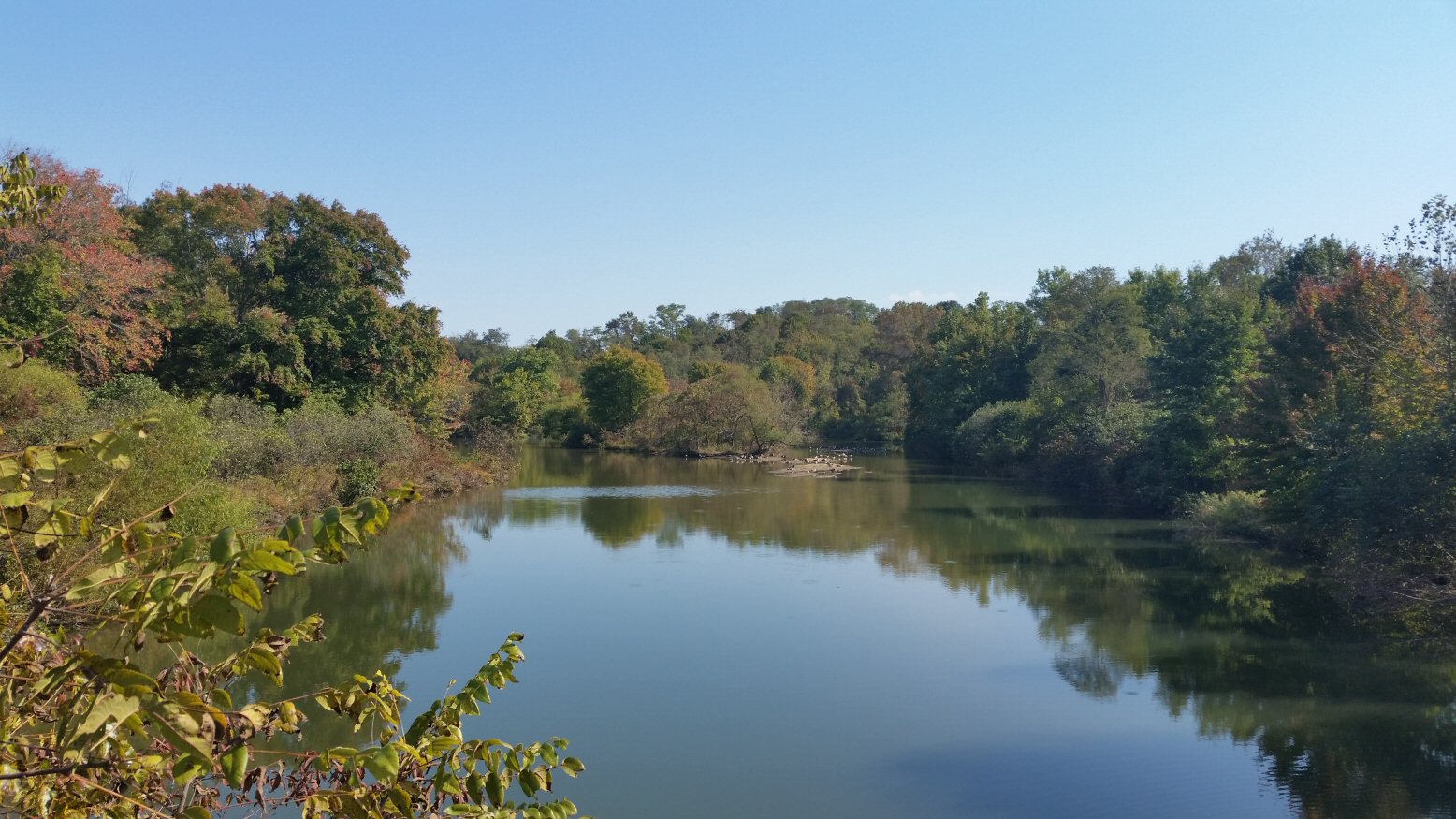 Centennial Lake from the Bridge Near the West Entrance