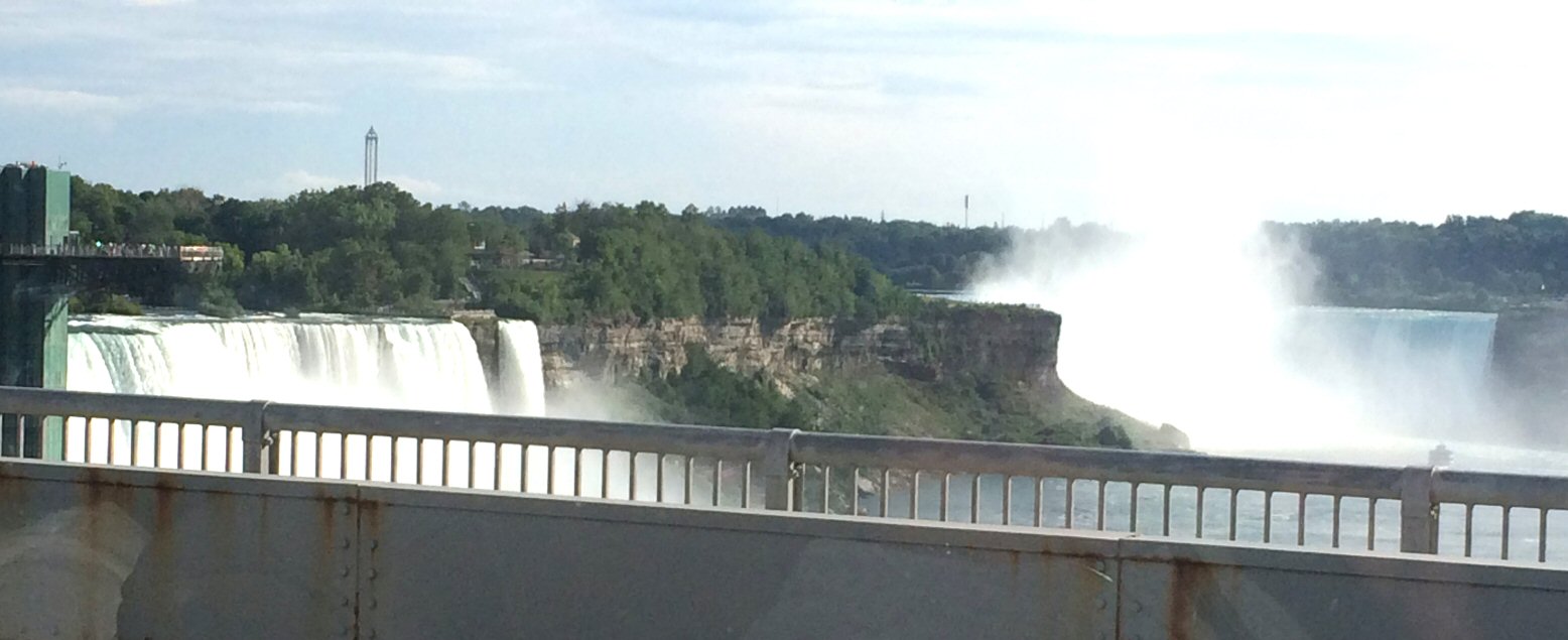 Niagara Falls from the Rainbow Bridge Crossing into Canada