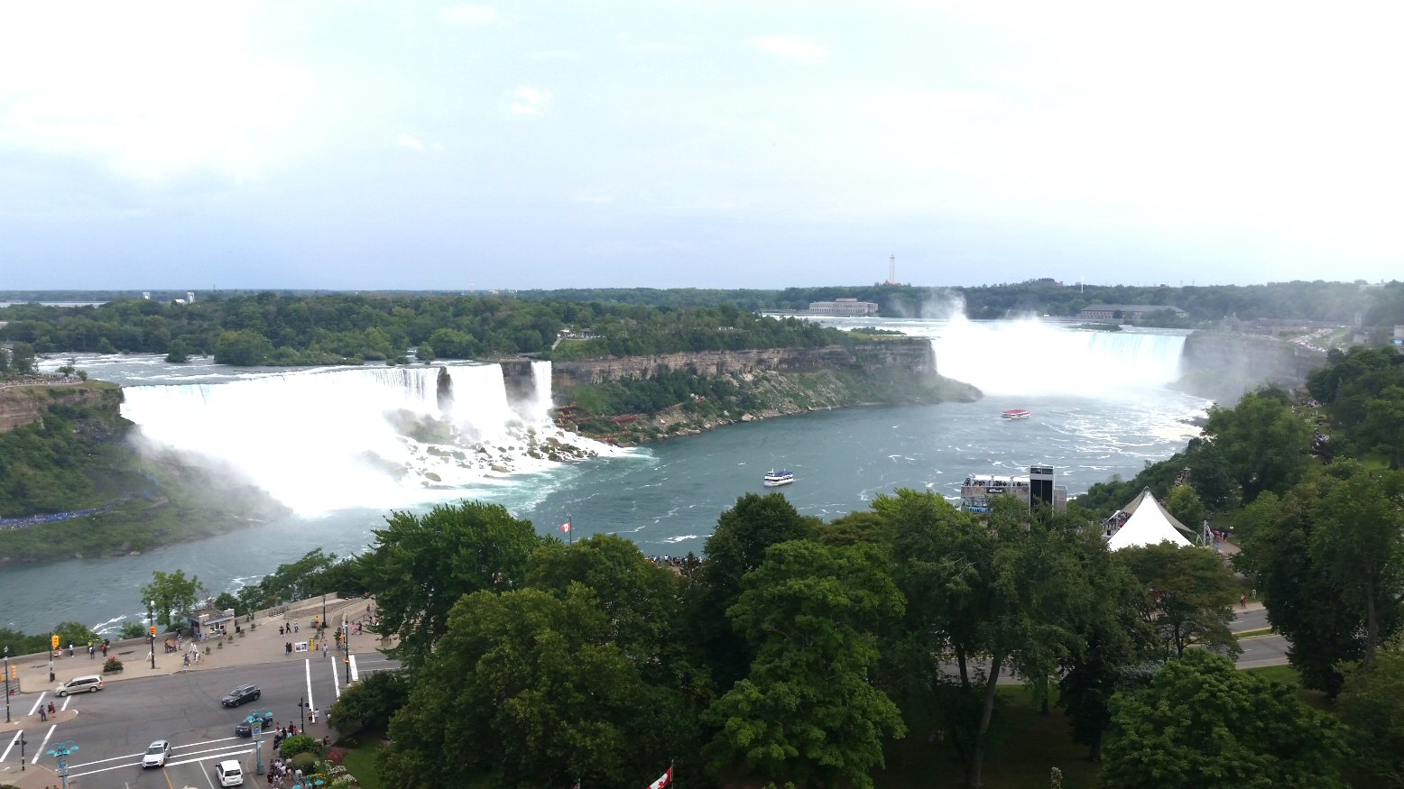 Niagara Falls viewed from the Fallsview Restaurant at the Sheraton Hotel