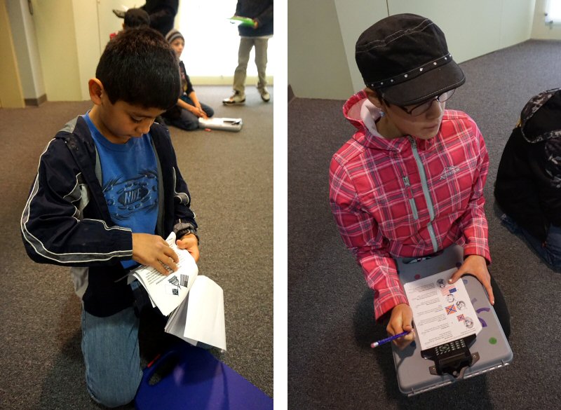 Kids Working on Junior Ranger Packets