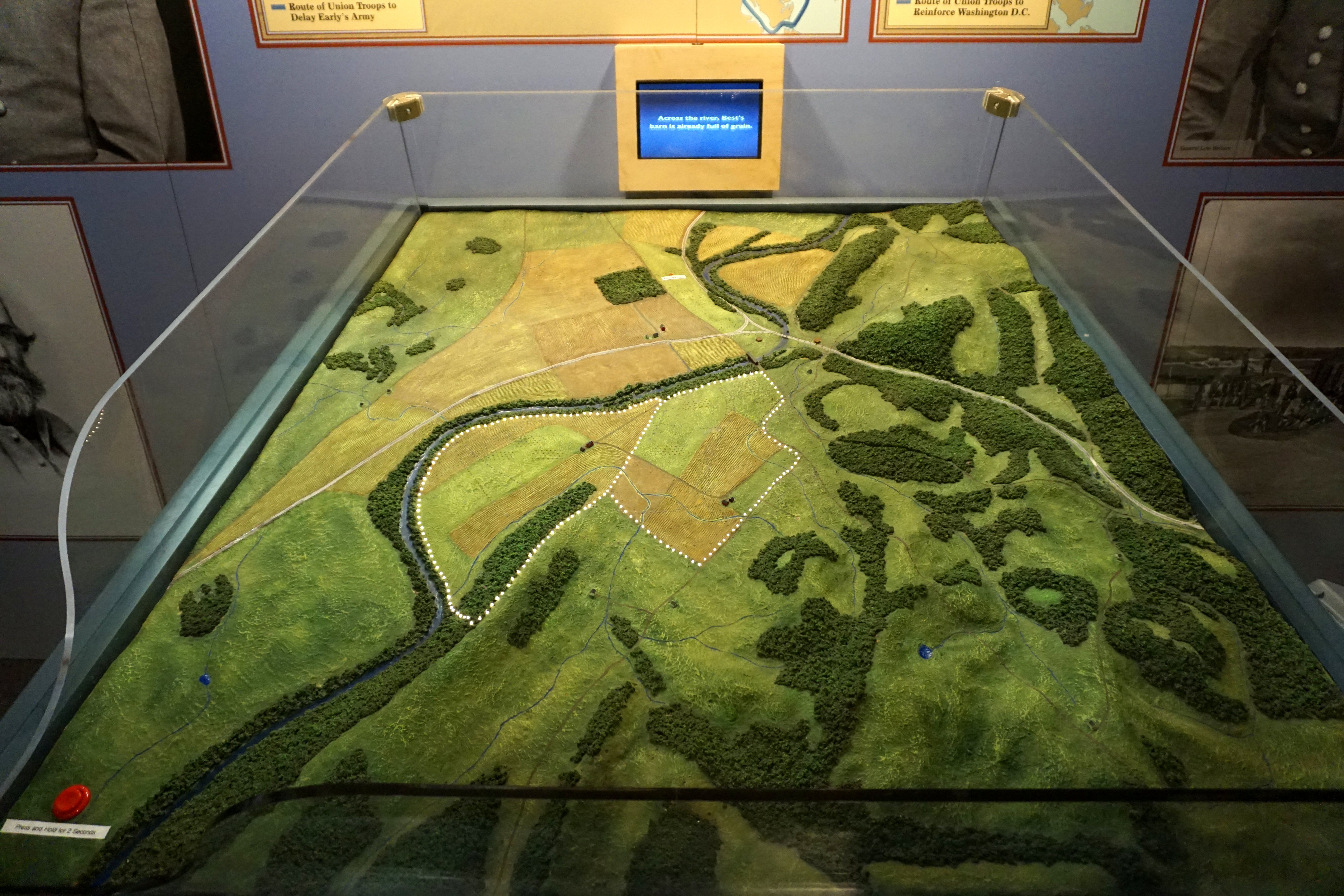 Interactive battle map at Monocacy battlefield